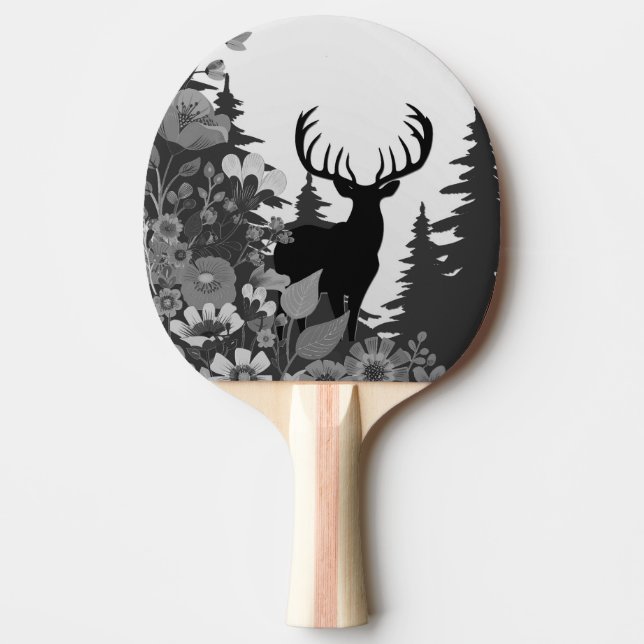 Deer with Big Rack Out of Forest  Ping Pong Paddle (Front)