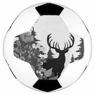 Deer with Big Rack Out of Forest Soccer Ball