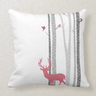 Deer with Birds Cushion