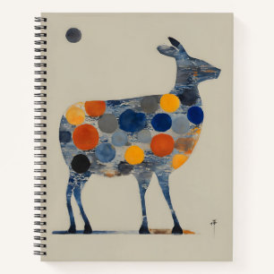 Deer With Coloured Circles Notebook