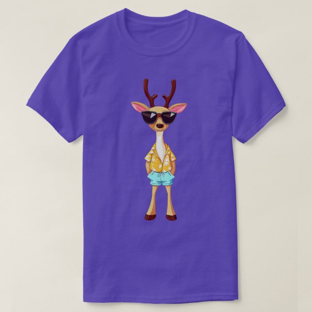 Deer with Summer style T-Shirt (Design Front)