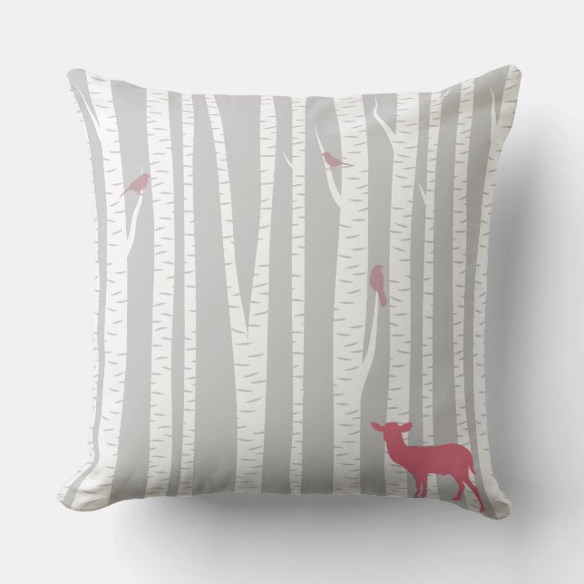 Deer with Trees Cushion (Front)