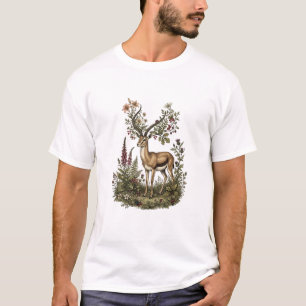 Deer with Wildflower T-Shirt