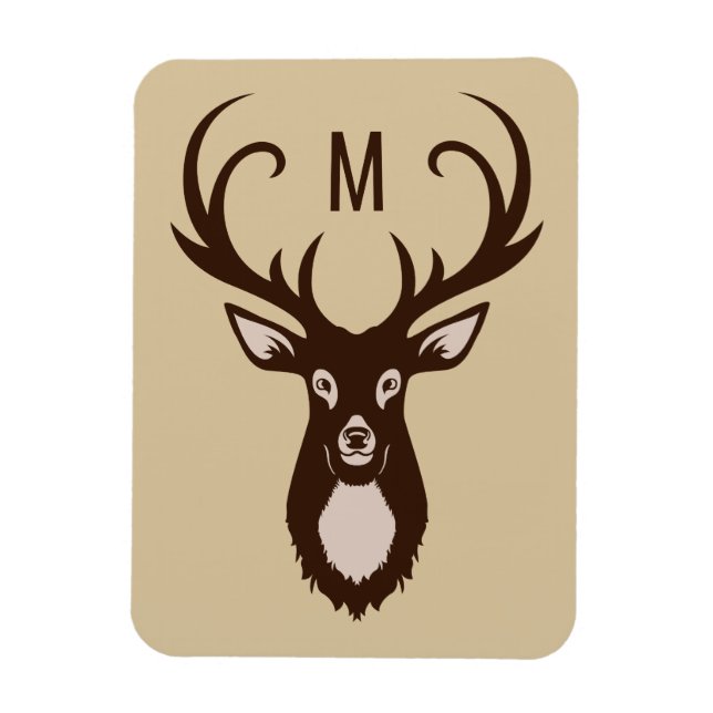 Deer with Your Monogram custom magnet (Vertical)