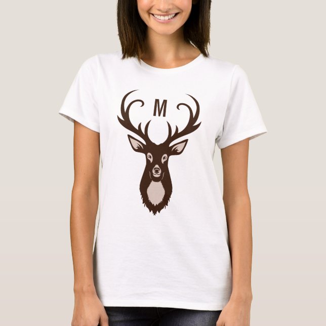 Deer with Your Monogram custom shirts & jackets (Front)