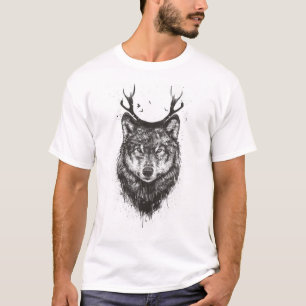 Deer wolf (black and white) T-Shirt