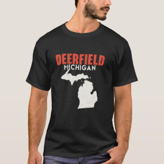 Deerfield Michigan USA State America Travel Michig T-Shirt