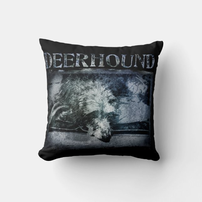 Deerhound grunge cushion (Front)