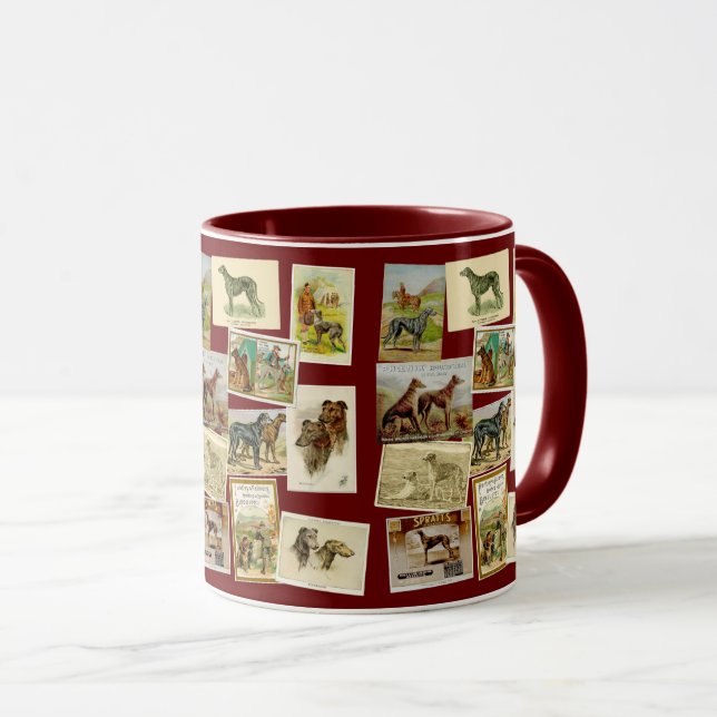 Deerhound Vintage Mug (Front Right)