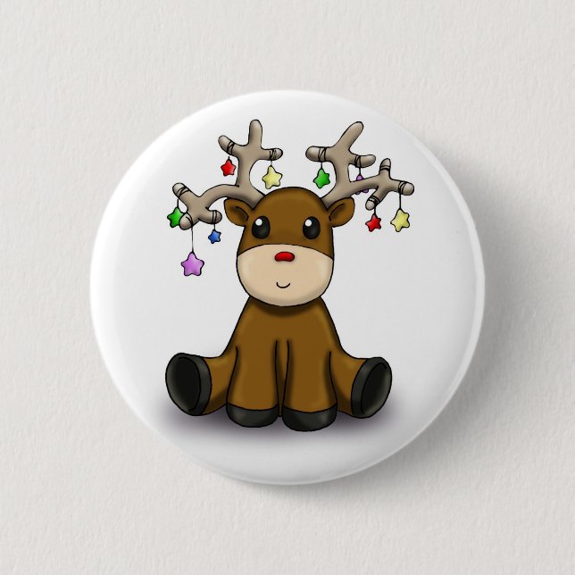 Deers 6 Cm Round Badge (Front)