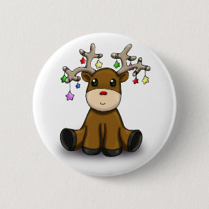 Deers 6 Cm Round Badge