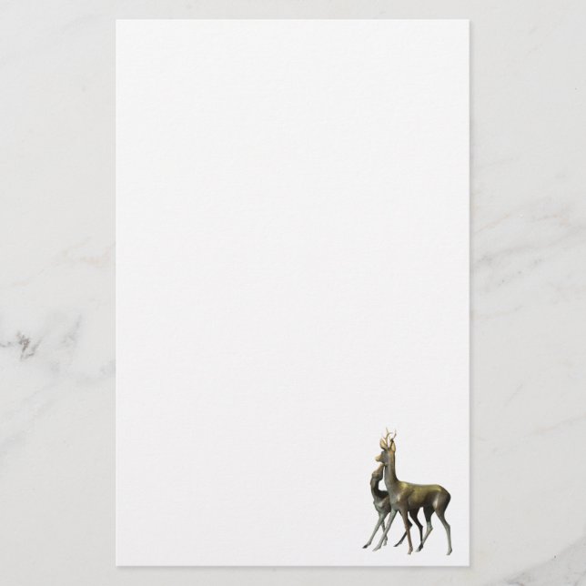 Deers in love stationery (Front)