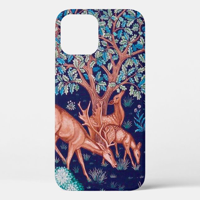 Deers in The Forest, William Morris Case-Mate iPho iPhone Case (Back)