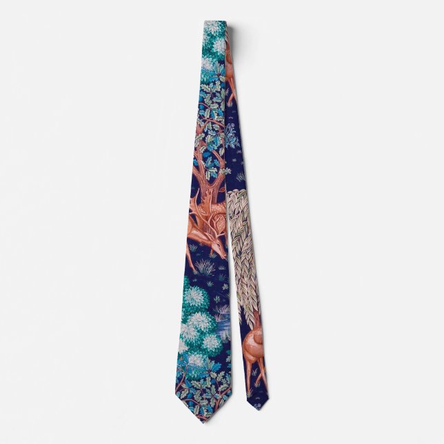 Deers in The Forest, William Morris Tie (Front)