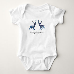 Deers Snow Mandala Baby Jersey Bodysuit, White Bodysuit