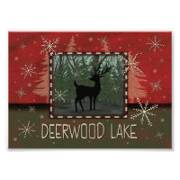 Deerwood Lake Inspirivity  Rustic Trees Deer
