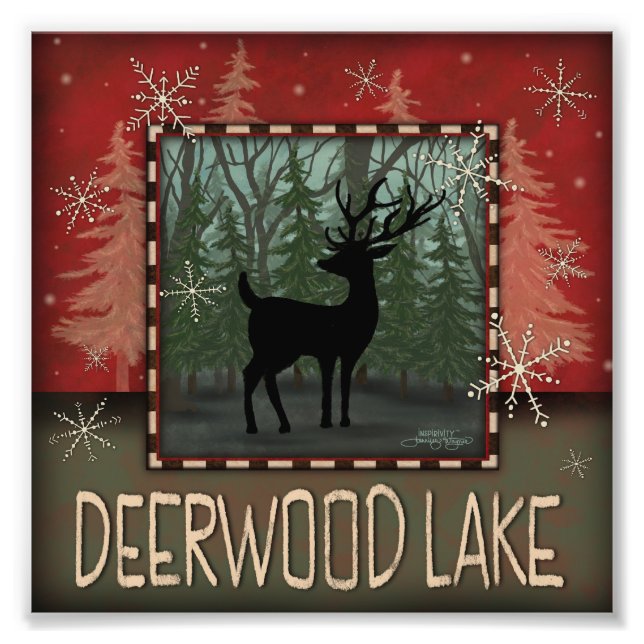 “Deerwood Lake'’ Inspirivity square print (Front)