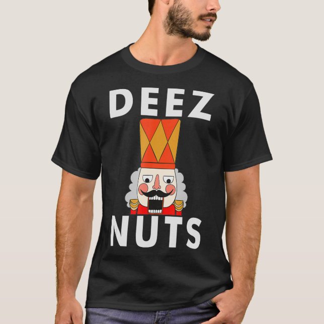 Deez Nuts  Funny Christmas Nutcracker Men T-Shirt (Front)