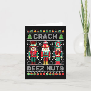 Deez Nuts Nutcracker Fun Ugly Christmas Xmas Card