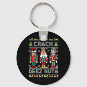 Deez Nuts Nutcracker  Fun Ugly Christmas  Xmas  Key Ring