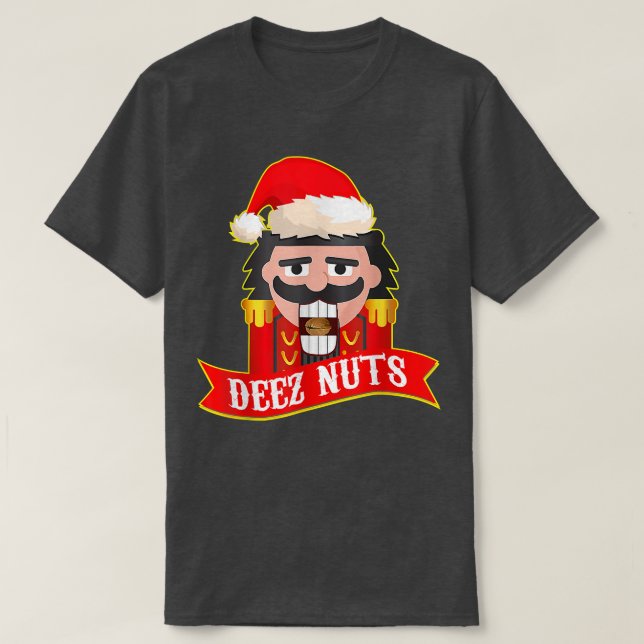 Deez Nuts Nutcracker  Funny Ugly Christmas Sweater (Design Front)