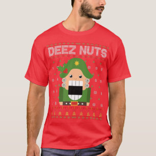 Deez Nuts Nutcracker Funny Ugly Christmas Sweater
