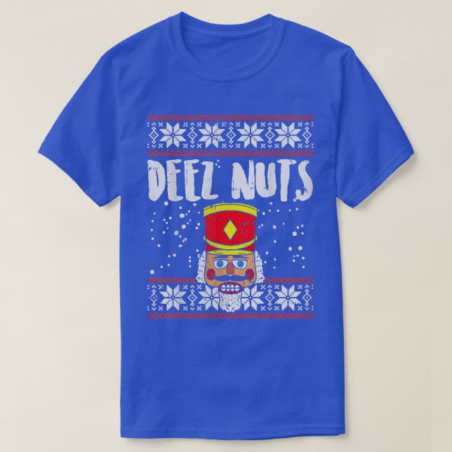Deez Nuts Nutcracker Funny Ugly Christmas Sweater  (Design Front)