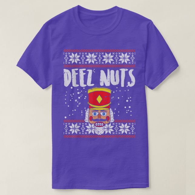 Deez Nuts Nutcracker Funny Ugly Christmas Sweater  (Design Front)