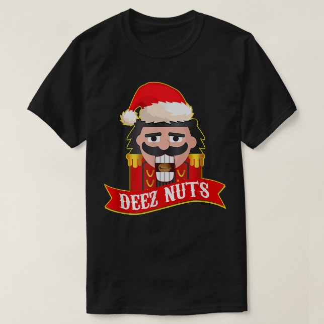 Deez Nuts Nutcracker  Funny Ugly Christmas Sweater (Design Front)