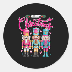 Deez Nuts Nutcracker Merry Christmas Matching Paja Classic Round Sticker