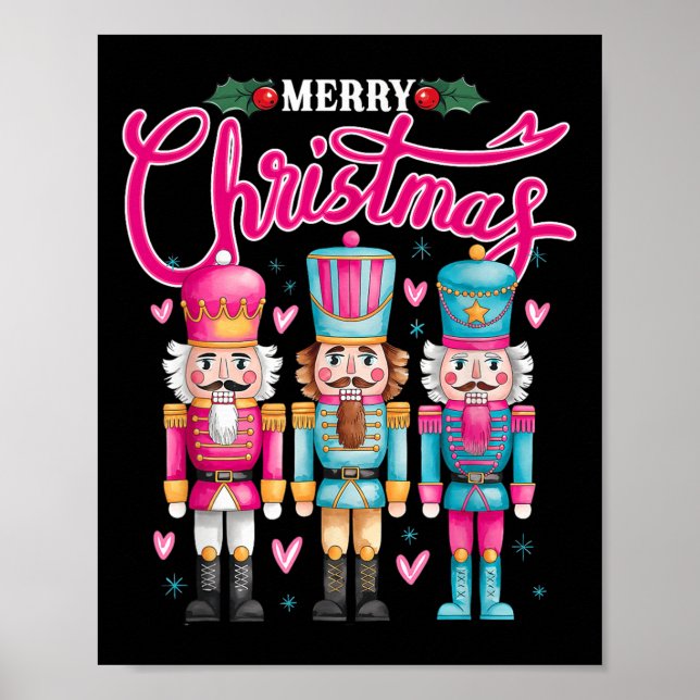 Deez Nuts Nutcracker Merry Christmas Matching Paja Poster (Front)