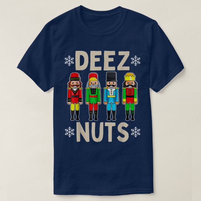 Deez Nuts Nutcracker Ugly Christmas Sweater Funny  (Design Front)