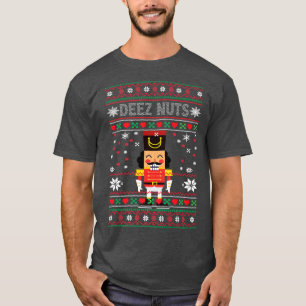 Deez Nuts Nutcracker Ugly Christmas Sweater Funny