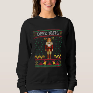 Deez Nuts Nutcracker Ugly Christmas Sweater Meme