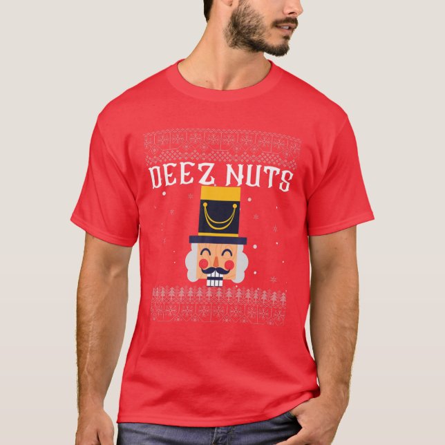 Deez Nuts Nutcracker Ugly Christmas Sweater Women (Front)