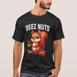 Deez Nuts Squirrel Animal Lover Graphic T-Shirt