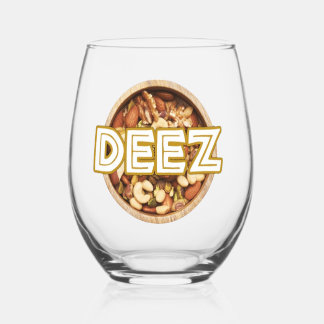 Deez  Nuts Stemless Wine Glass