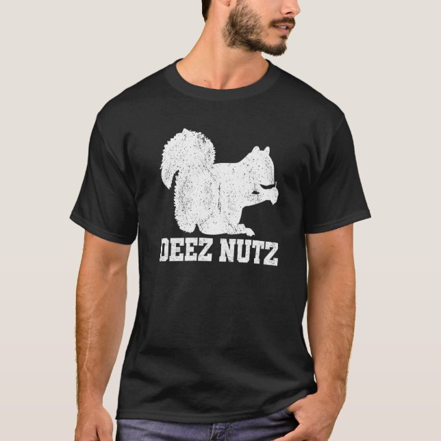 Deez Nutz Christmas Gopher  Saying Dees Nutz Ugly  T-Shirt (Front)