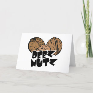 Deez Nutz Funny Illustration Holiday Card