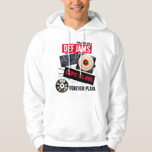 DEF JAMS FOREVER PLAYA 90'S HIP HOP GRAPHIC MENS HOODIE