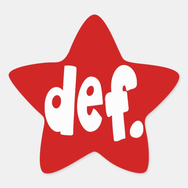 def. star sticker (Front)