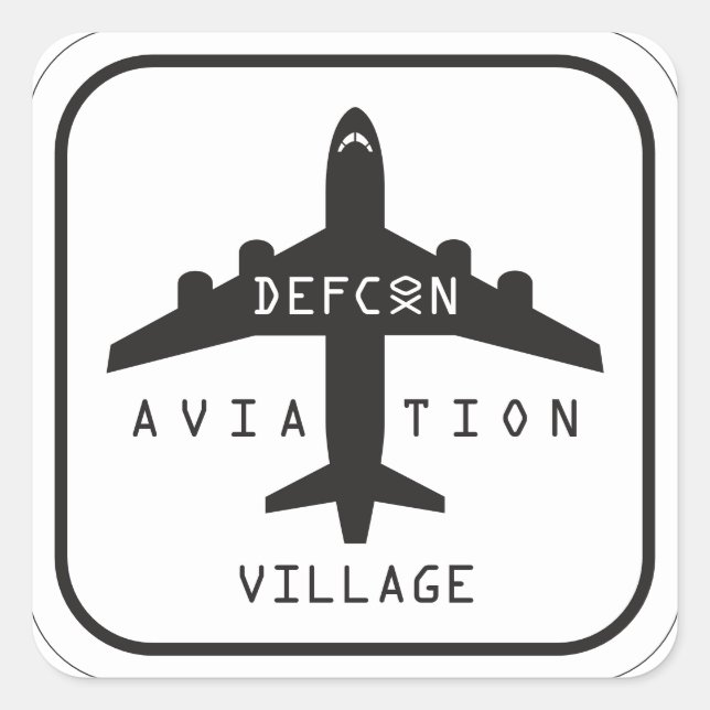 DEFCON Aviation Village Stickers AV17 (Front)