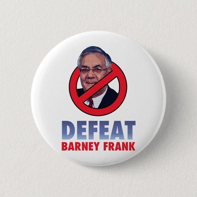 Defeat Barney Frank 6 Cm Round Badge (Front)