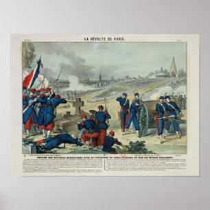 Defeat of the Rebels Entrenched in the Cemetery Poster