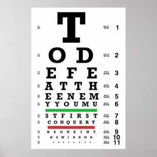 Defeat The Enemy Eye Chart