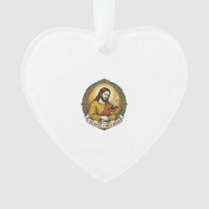 Defeated Jesus Smoking Burnt Toast Breakfast Kitch Ornament
