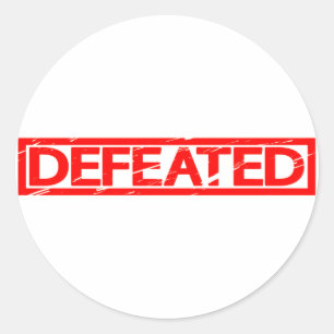 Defeated Stamp Classic Round Sticker