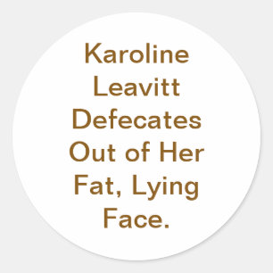 Defecate Karoline Leavitt Hankamer Artjunkhaus Yum Classic Round Sticker