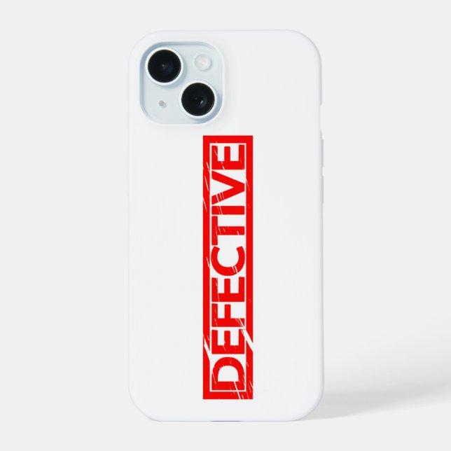 Defective Stamp iPhone 15 Case (Back)