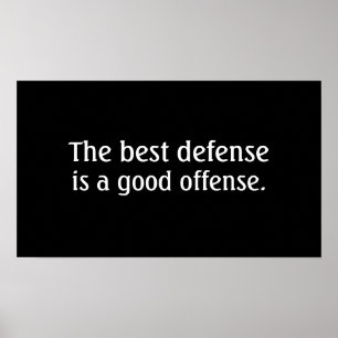 Defence and Offence Quote - SRF Poster